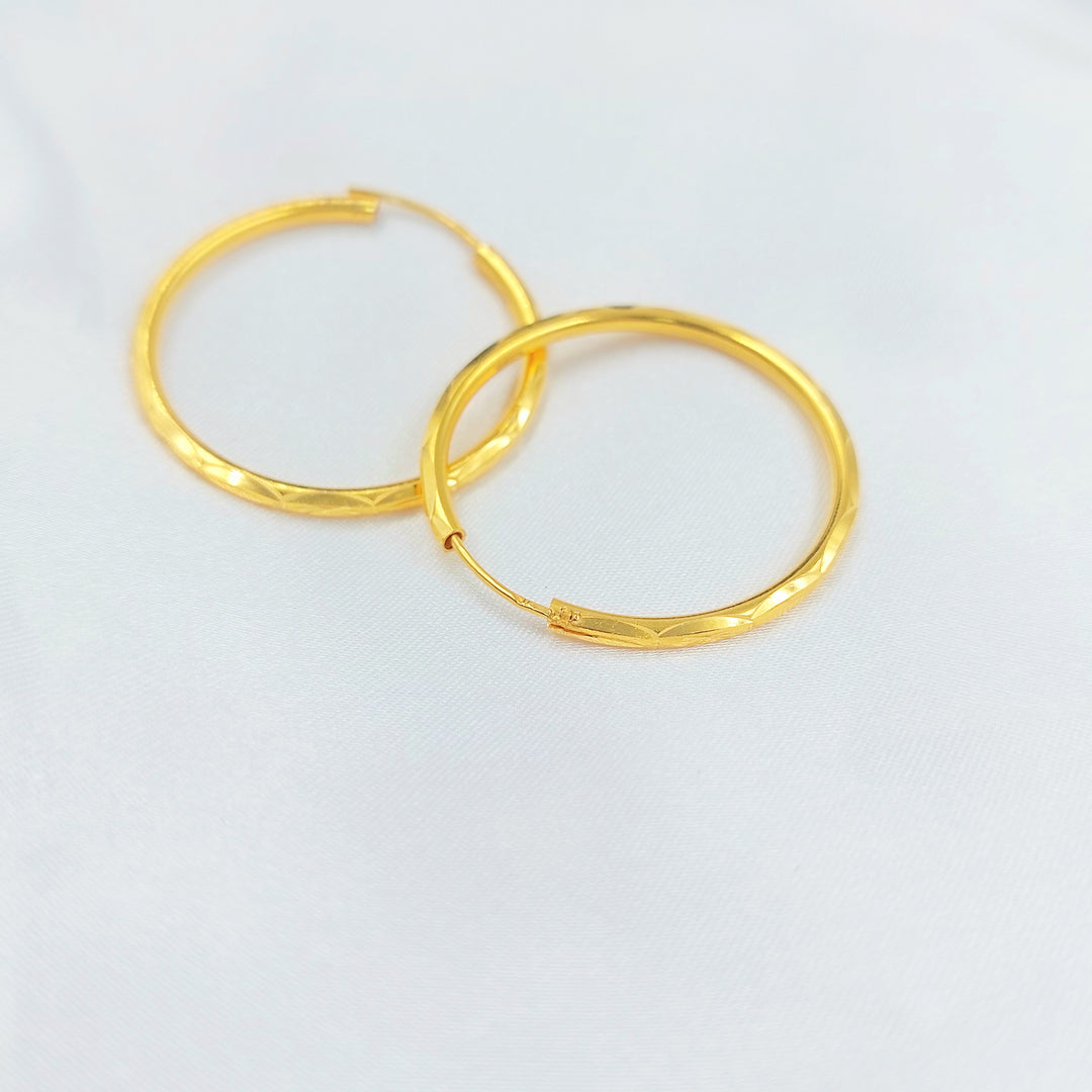 21K حلق ذبلة-مجوهرات الشيخ سعيد-Saeed Jewelry 