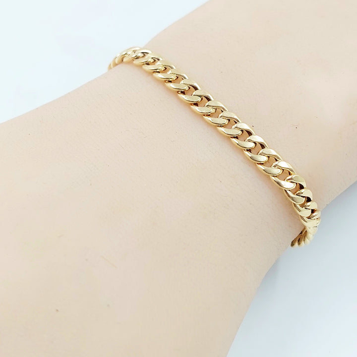 18K اسوارة جنزير مبسط-مجوهرات الشيخ سعيد-Saeed Jewelry 