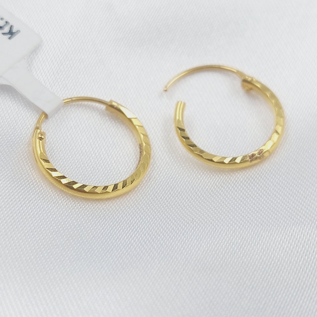 21K حلق ذبلة-مجوهرات الشيخ سعيد-Saeed Jewelry 