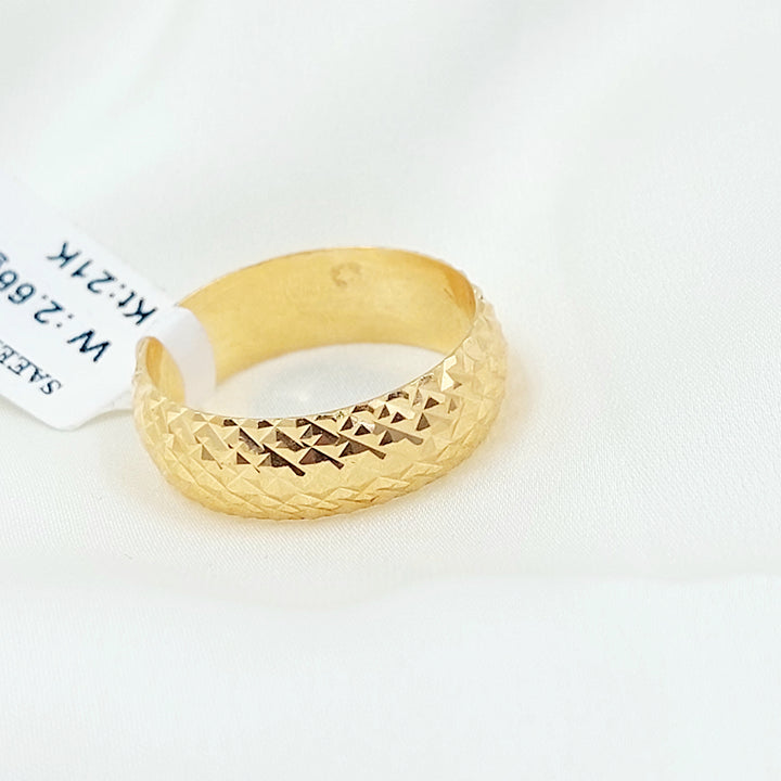 21K ذبلة سداسي سادة-مجوهرات الشيخ سعيد-Saeed Jewelry 