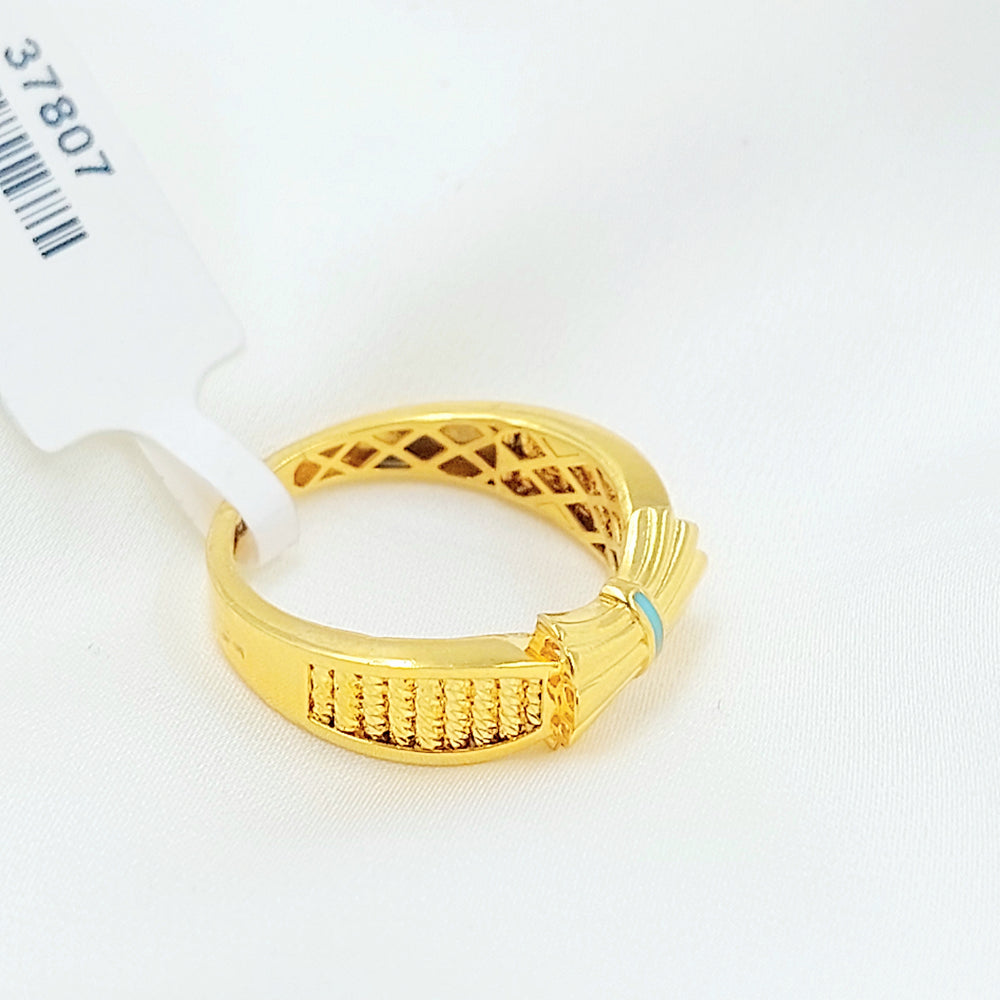 21K خاتم شكلة اكسترا-مجوهرات الشيخ سعيد-Saeed Jewelry 