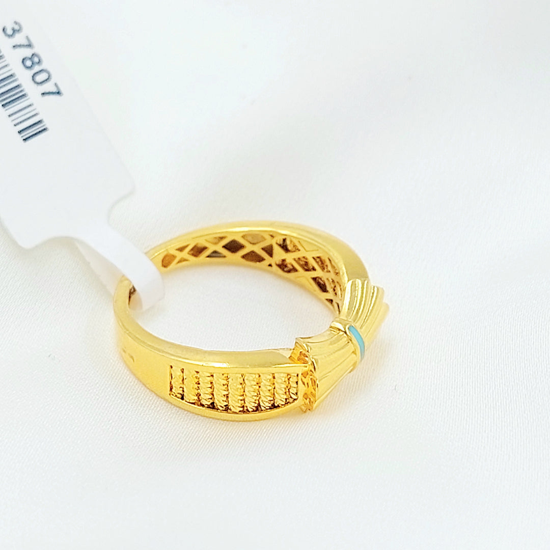 21K خاتم شكلة اكسترا-مجوهرات الشيخ سعيد-Saeed Jewelry 