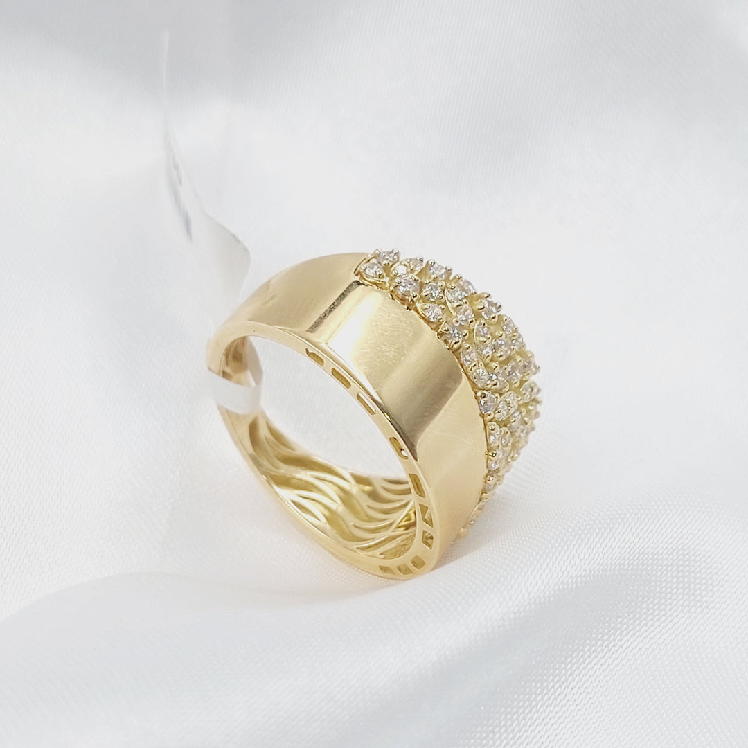 18K خاتم اكسترا مرصع-مجوهرات الشيخ سعيد-Saeed Jewelry 