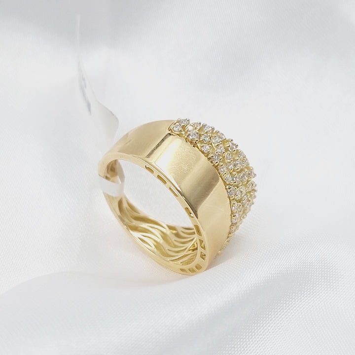 18K خاتم اكسترا مرصع-مجوهرات الشيخ سعيد-Saeed Jewelry 