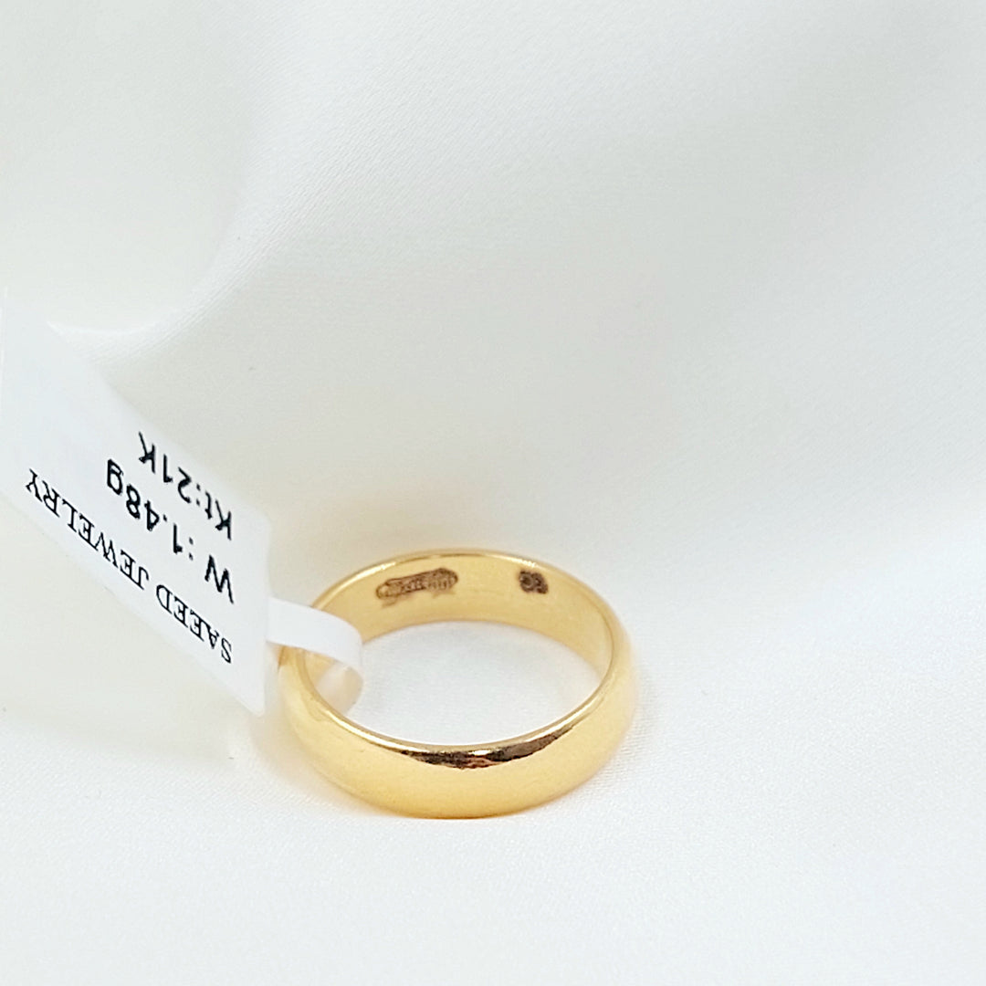 21K ذبلة سادة رفيع-مجوهرات الشيخ سعيد-Saeed Jewelry 