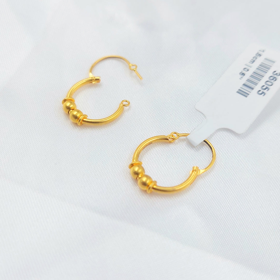 21K حلق ذبلة-مجوهرات الشيخ سعيد-Saeed Jewelry 