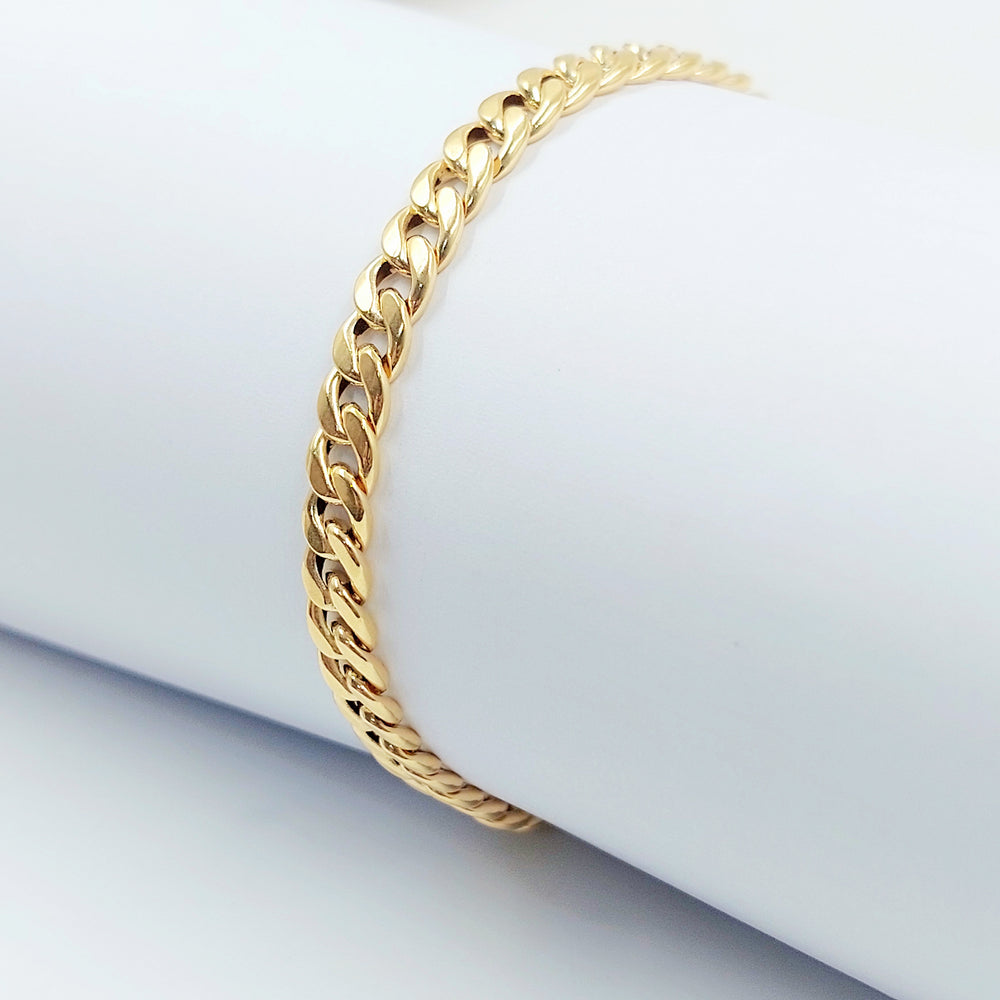 18K اسوارة جنزير مبسط-مجوهرات الشيخ سعيد-Saeed Jewelry 