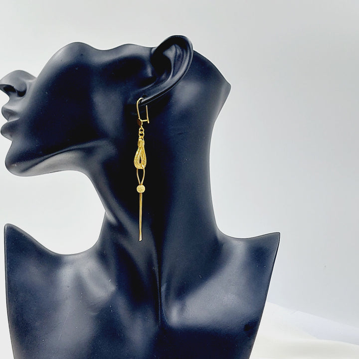 21K حلق فانسي اكسترا-مجوهرات الشيخ سعيد-Saeed Jewelry 