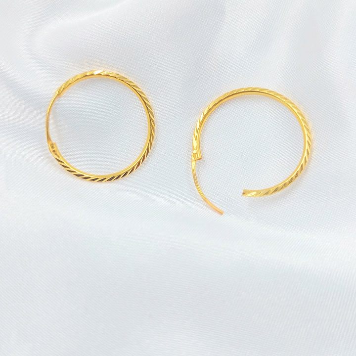 21K حلق ذبلة-مجوهرات الشيخ سعيد-Saeed Jewelry 