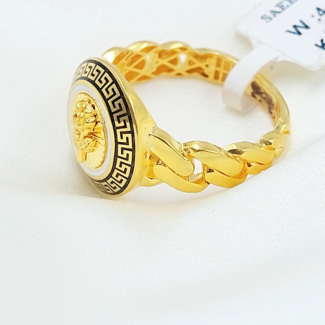 21K خاتم فيرنا مينا-مجوهرات الشيخ سعيد-Saeed Jewelry 