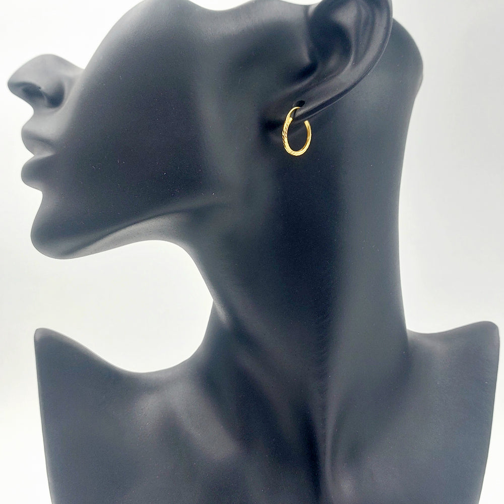 21K حلق ذبلة-مجوهرات الشيخ سعيد-Saeed Jewelry 