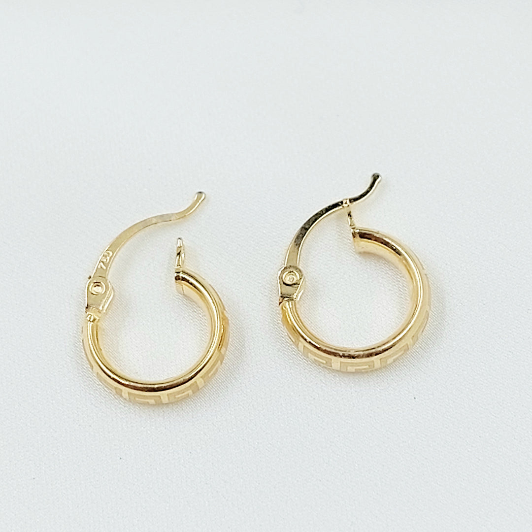 18K حلق ذبلة اطفال-مجوهرات الشيخ سعيد-Saeed Jewelry 