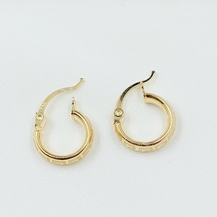 18K حلق ذبلة اطفال-مجوهرات الشيخ سعيد-Saeed Jewelry 