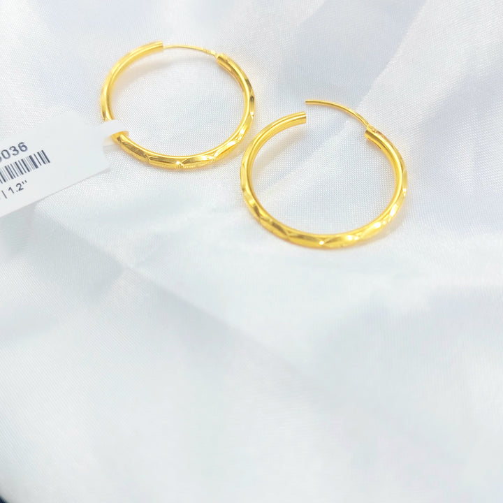 21K حلق ذبلة-مجوهرات الشيخ سعيد-Saeed Jewelry 