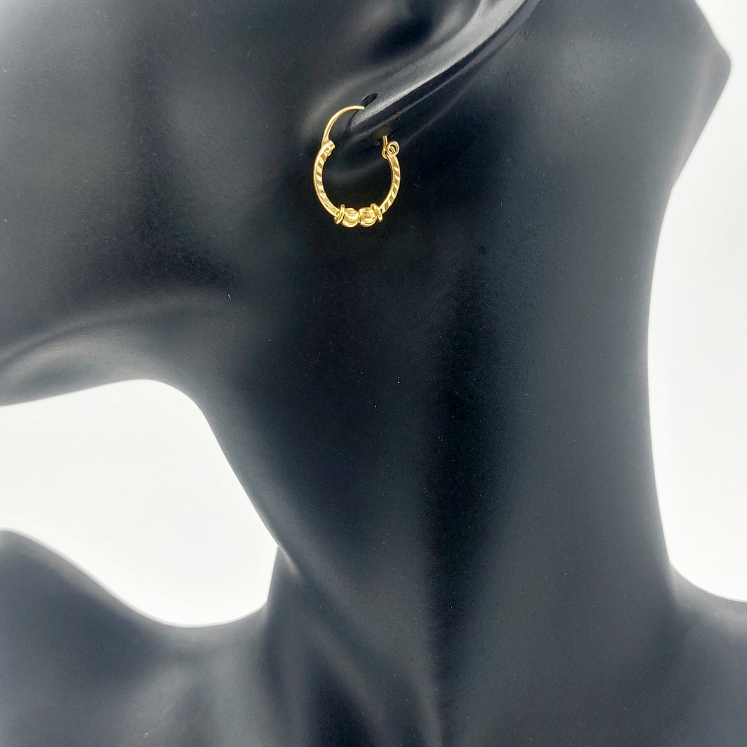 21K حلق ذبلة-مجوهرات الشيخ سعيد-Saeed Jewelry 