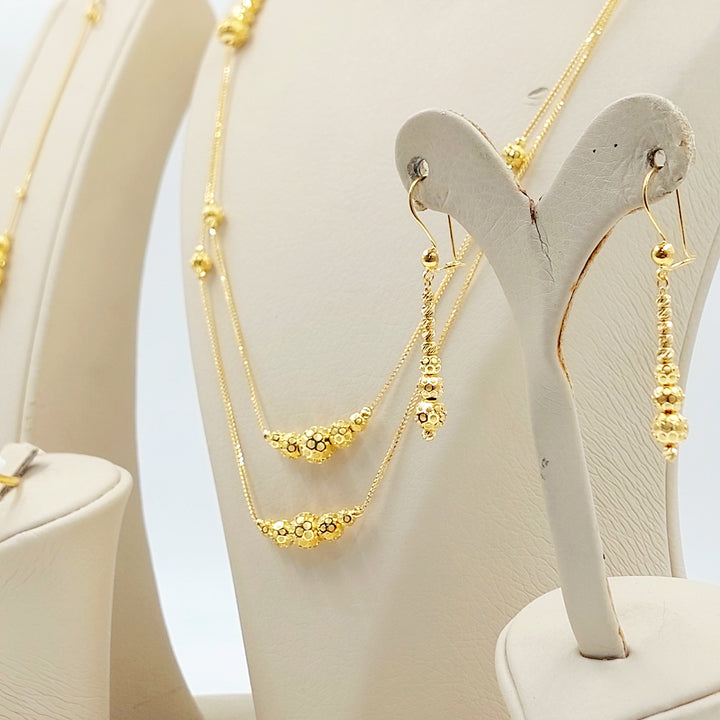 21K طقم طابات ناعم-مجوهرات الشيخ سعيد-Saeed Jewelry 