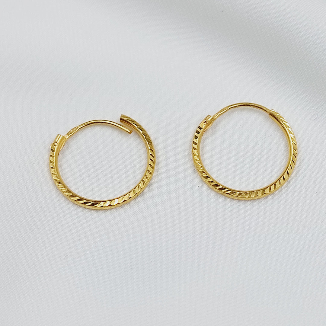 21K حلق ذبلة-مجوهرات الشيخ سعيد-Saeed Jewelry 
