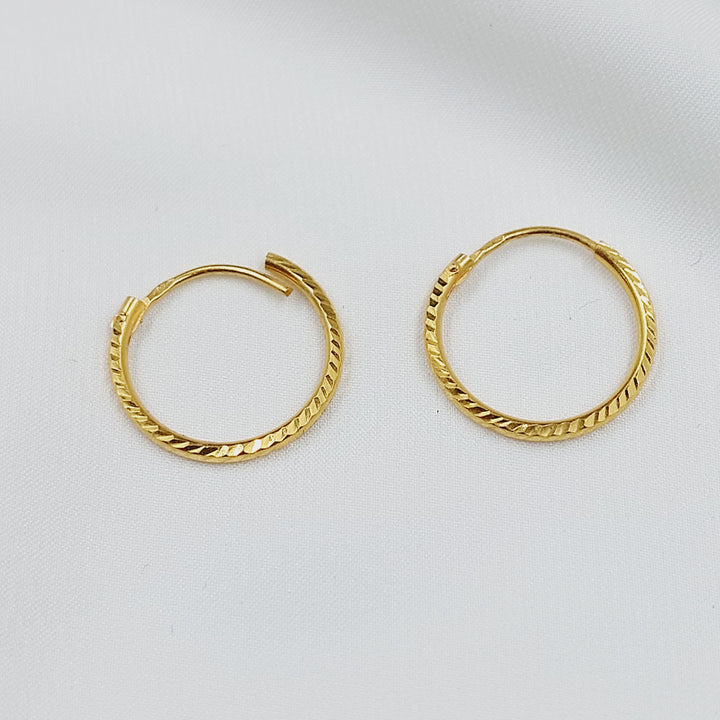 21K حلق ذبلة-مجوهرات الشيخ سعيد-Saeed Jewelry 
