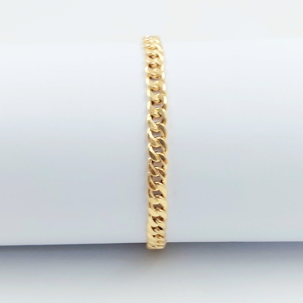 18K اسوارة جنزير مبسط-مجوهرات الشيخ سعيد-Saeed Jewelry 
