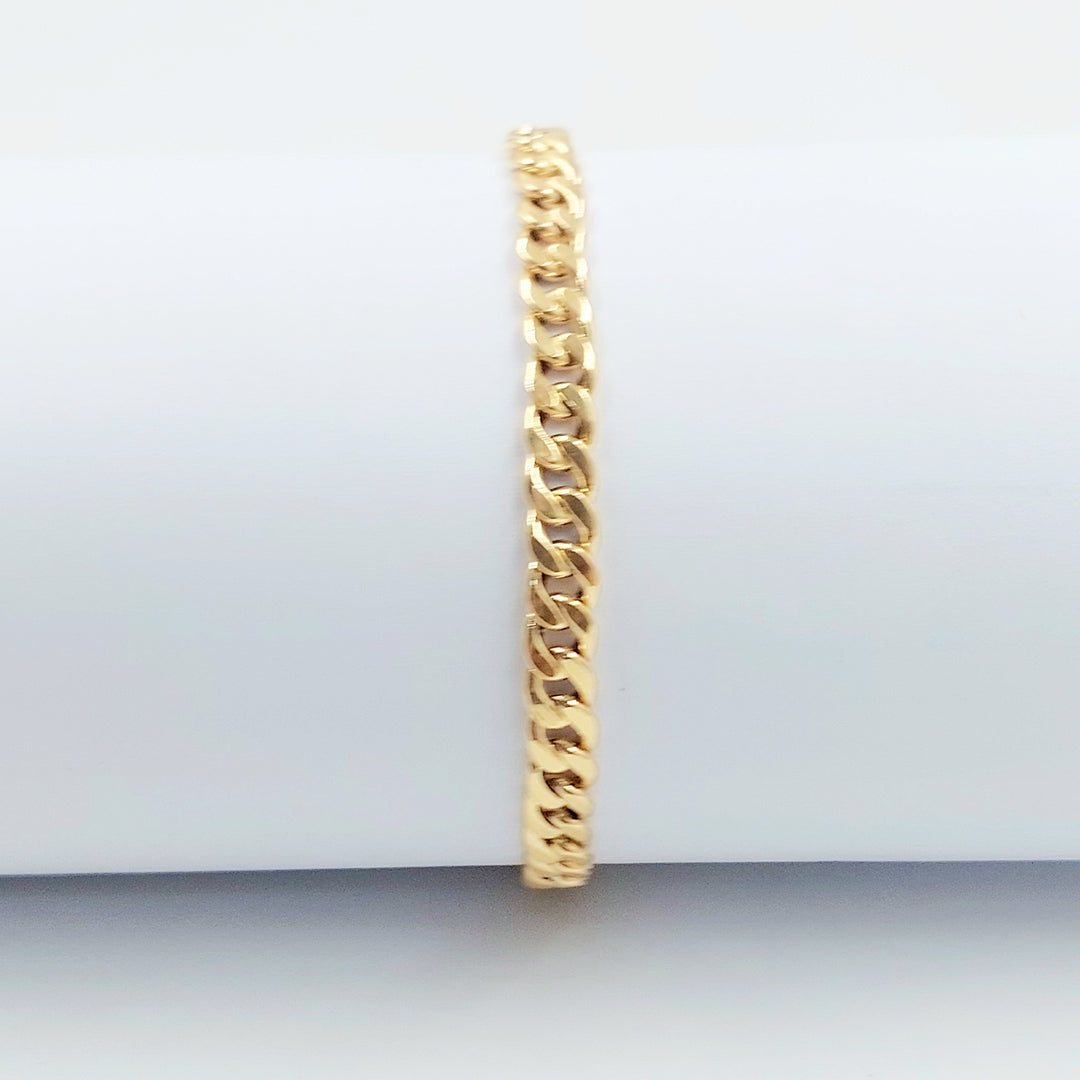 18K اسوارة جنزير مبسط-مجوهرات الشيخ سعيد-Saeed Jewelry 
