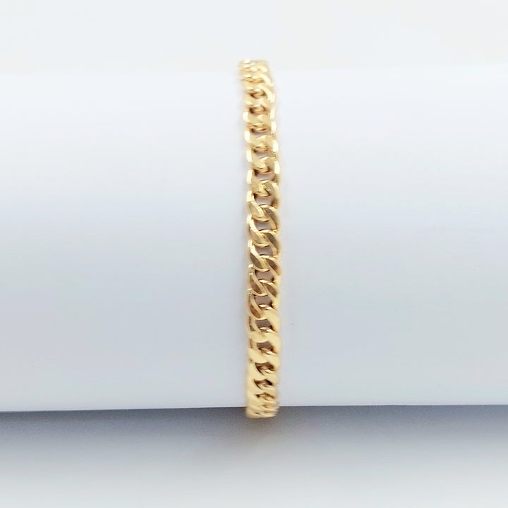18K اسوارة جنزير مبسط-مجوهرات الشيخ سعيد-Saeed Jewelry 