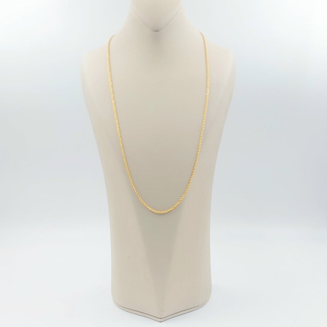 21K سنسال جدل 2mm-مجوهرات الشيخ سعيد-Saeed Jewelry 