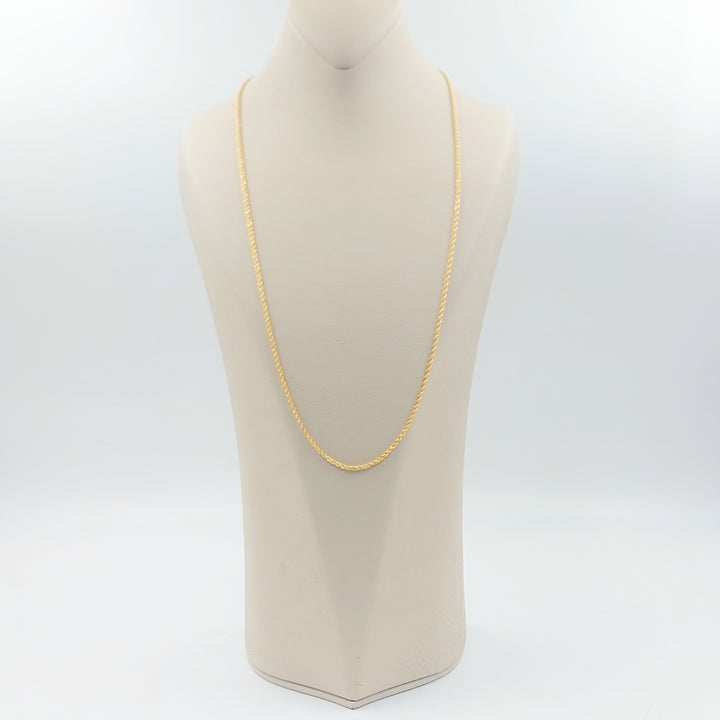 21K سنسال جدل 2mm-مجوهرات الشيخ سعيد-Saeed Jewelry 