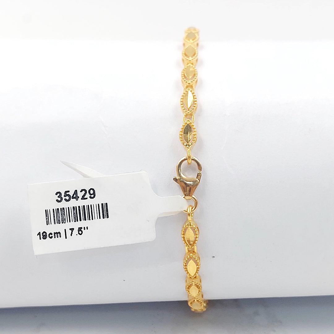 21K اسوارة ورق الشجر-مجوهرات الشيخ سعيد-Saeed Jewelry 