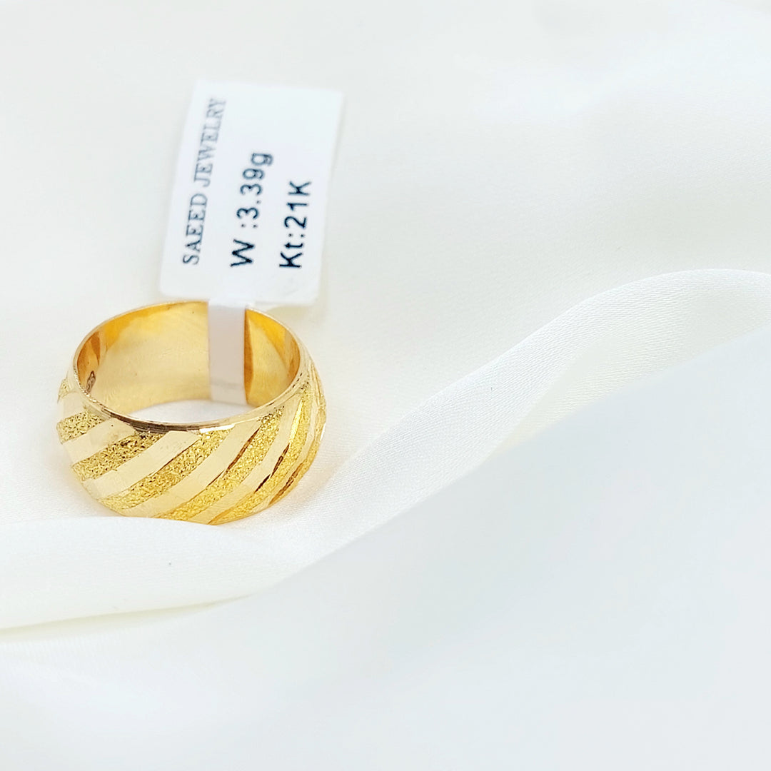 21K ذبلة رشة السكر عريض-مجوهرات الشيخ سعيد-Saeed Jewelry 