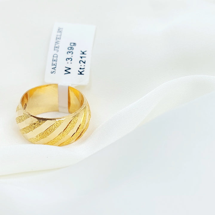 21K ذبلة رشة السكر عريض-مجوهرات الشيخ سعيد-Saeed Jewelry 