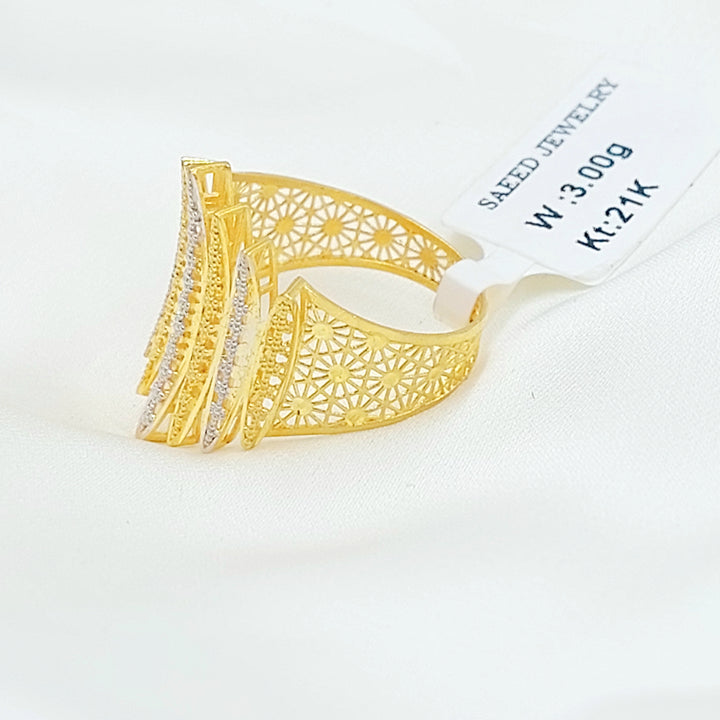 21K خاتم اجنحة اكسترا-مجوهرات الشيخ سعيد-Saeed Jewelry 