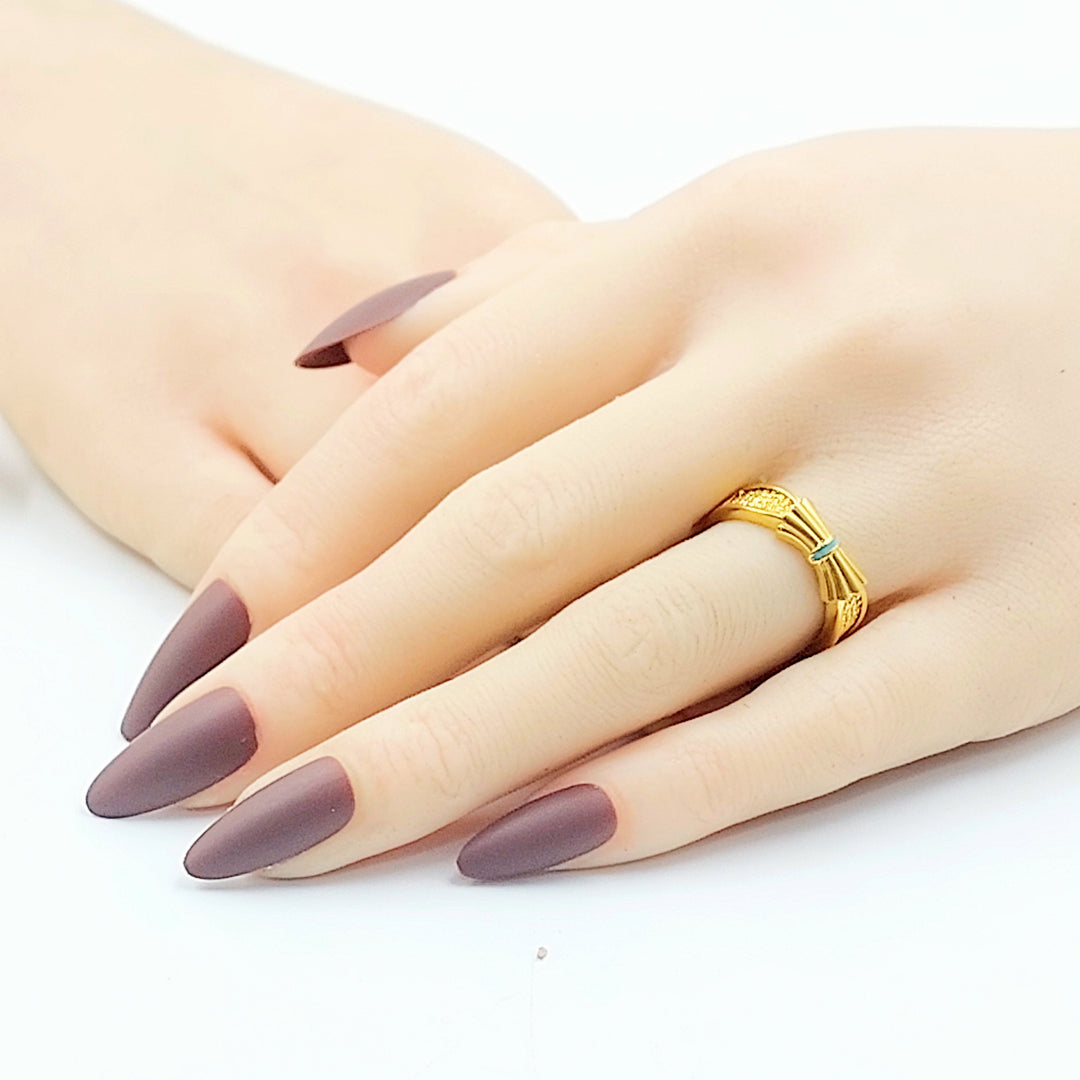 21K خاتم شكلة اكسترا-مجوهرات الشيخ سعيد-Saeed Jewelry 