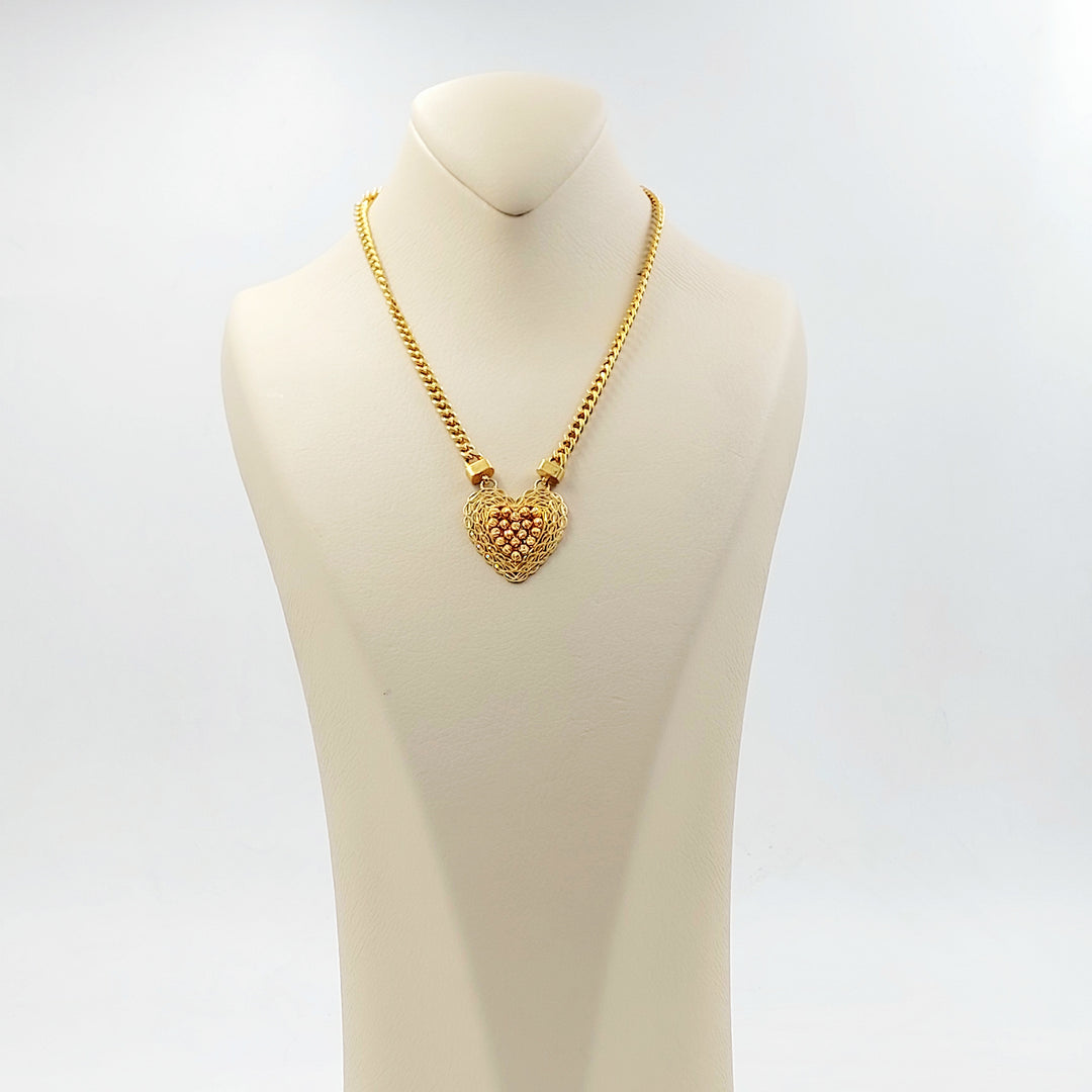 21K عقد قلب اكسترا-مجوهرات الشيخ سعيد-Saeed Jewelry 