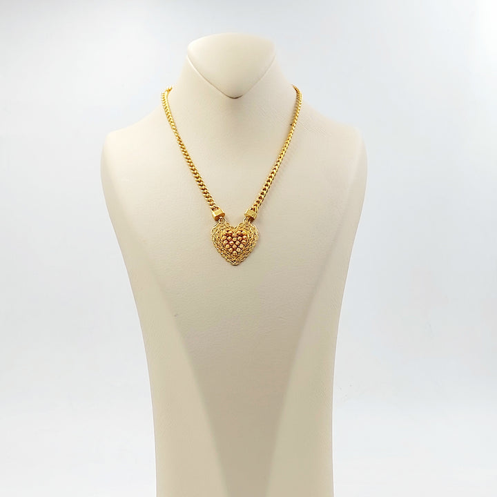 21K عقد قلب اكسترا-مجوهرات الشيخ سعيد-Saeed Jewelry 