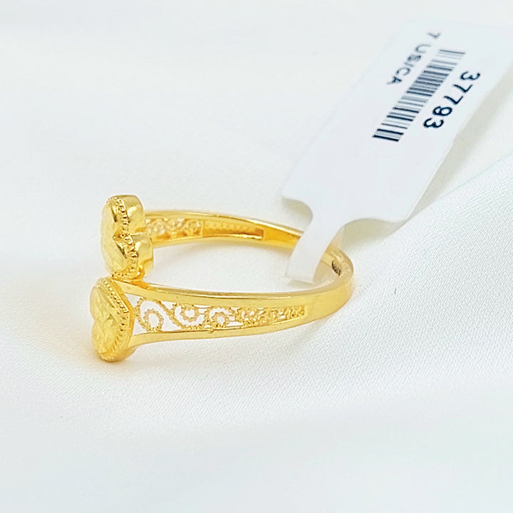 21K خاتم قلب اكسترا-مجوهرات الشيخ سعيد-Saeed Jewelry 