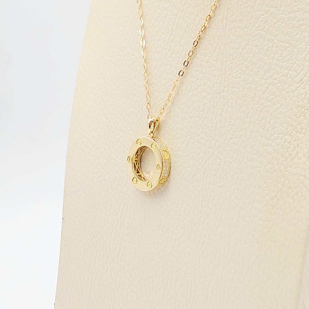 18K عقد فيجارو مرصع-مجوهرات الشيخ سعيد-Saeed Jewelry 