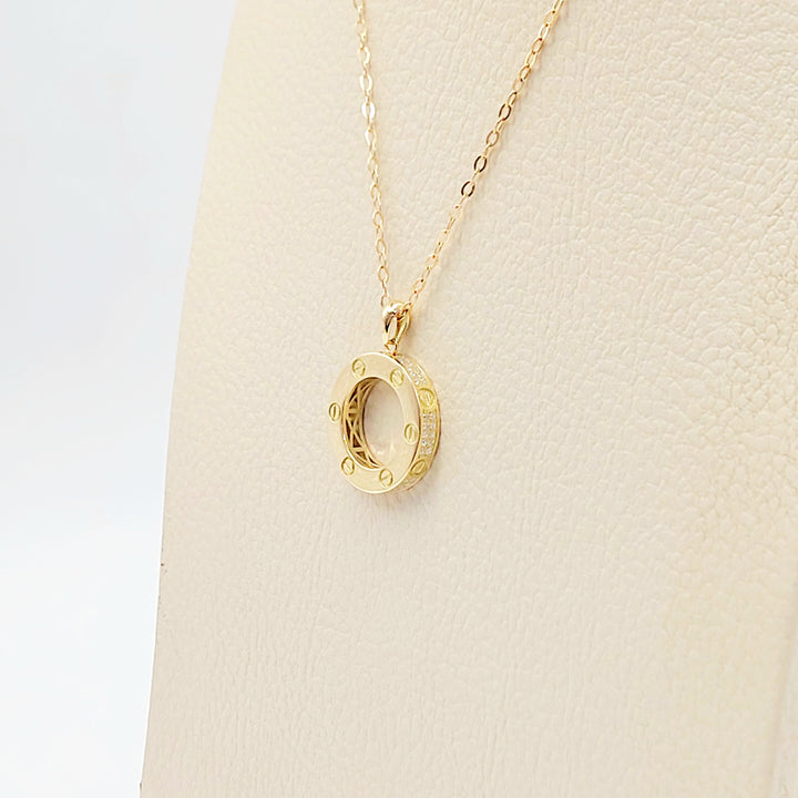 18K عقد فيجارو مرصع-مجوهرات الشيخ سعيد-Saeed Jewelry 