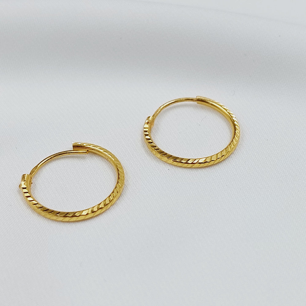 21K حلق ذبلة-مجوهرات الشيخ سعيد-Saeed Jewelry 