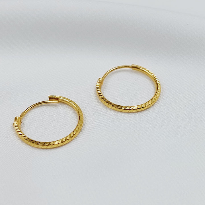 21K حلق ذبلة-مجوهرات الشيخ سعيد-Saeed Jewelry 