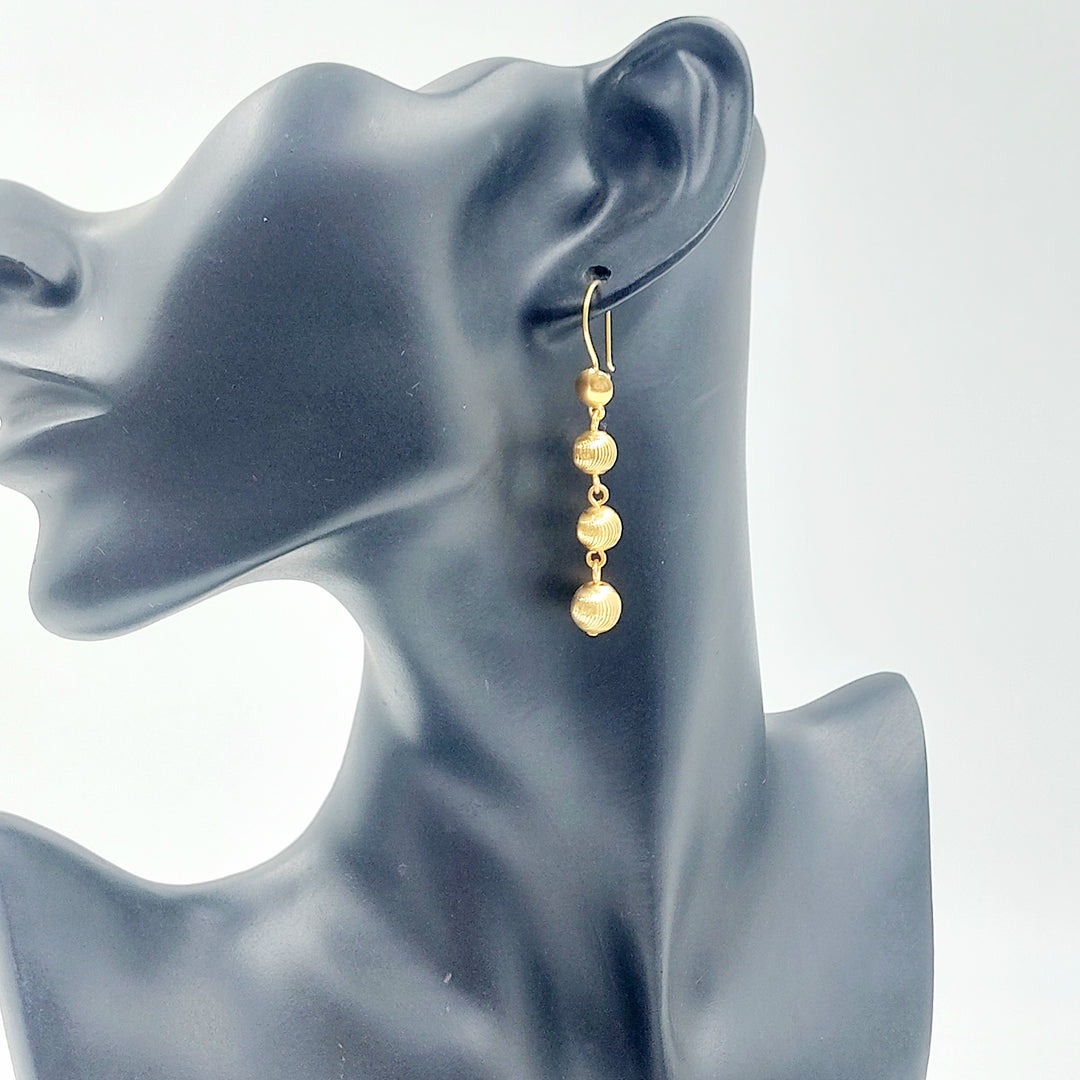 21K حلق مسبحة اكسترا-مجوهرات الشيخ سعيد-Saeed Jewelry 