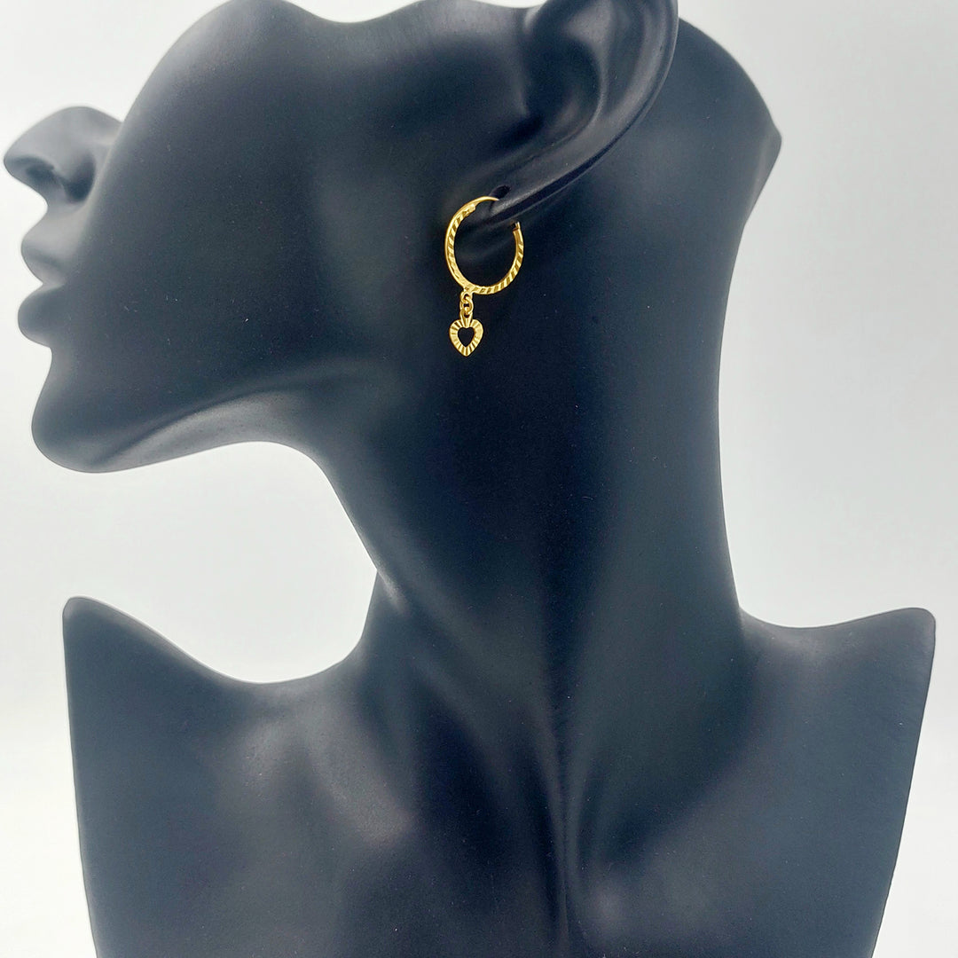 21K حلق ذبلة-مجوهرات الشيخ سعيد-Saeed Jewelry 