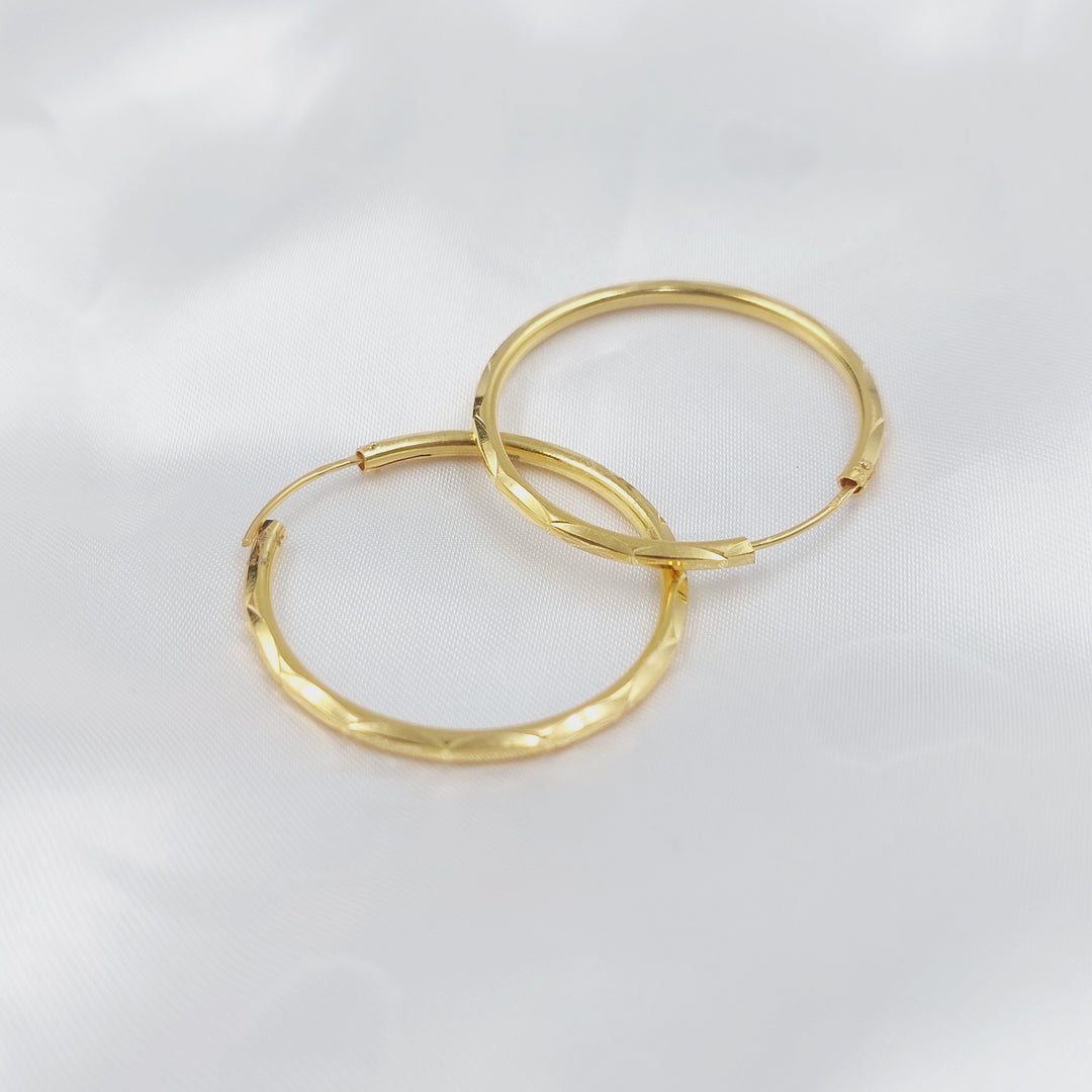 21K حلق ذبلة-مجوهرات الشيخ سعيد-Saeed Jewelry 