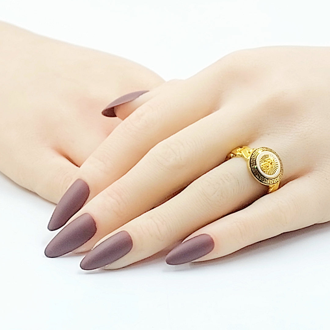 21K خاتم فيرنا مينا-مجوهرات الشيخ سعيد-Saeed Jewelry 
