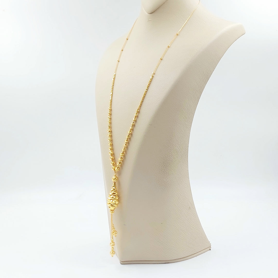 21K عقد مسبحة اكسترا-مجوهرات الشيخ سعيد-Saeed Jewelry 