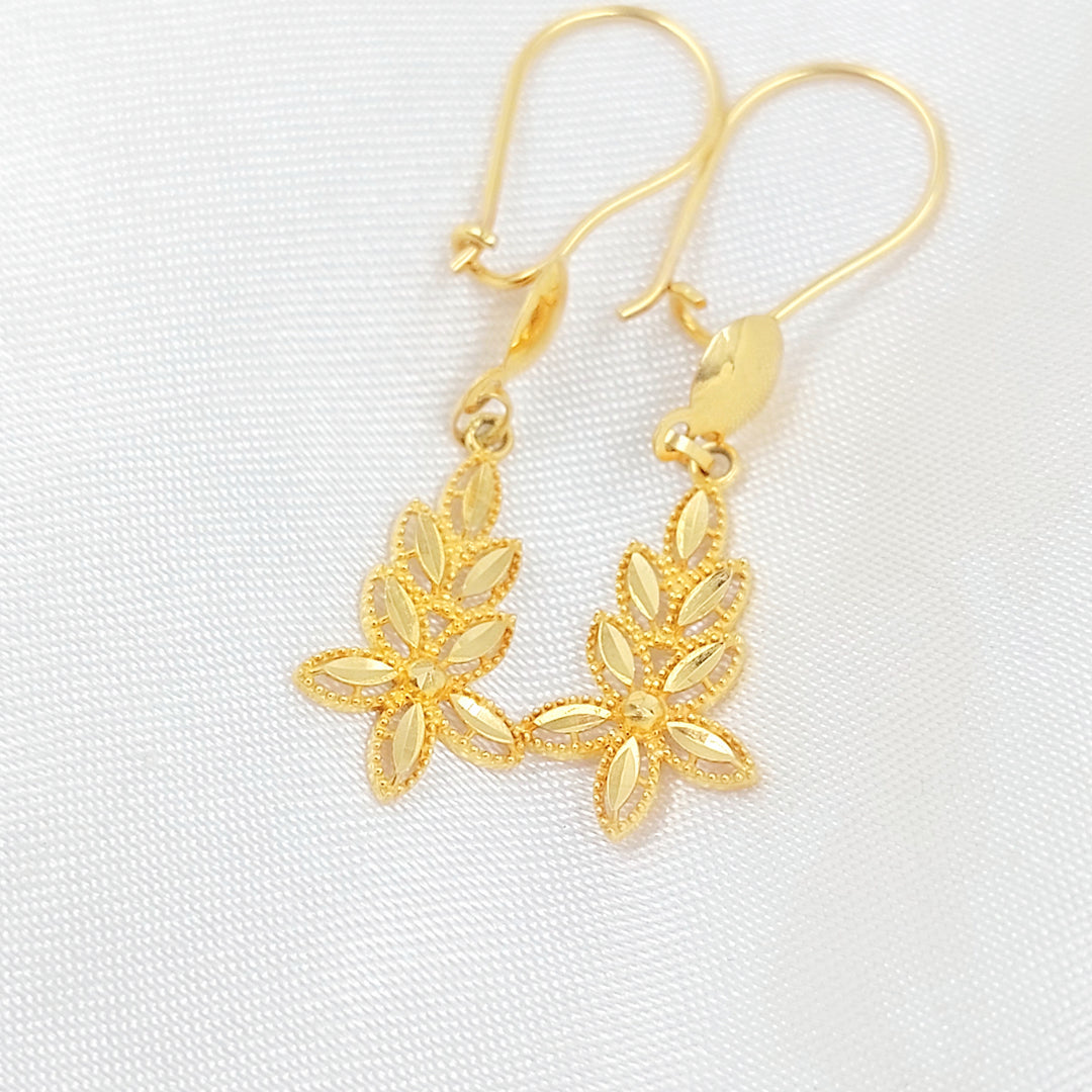21K حلق شمس-مجوهرات الشيخ سعيد-Saeed Jewelry 
