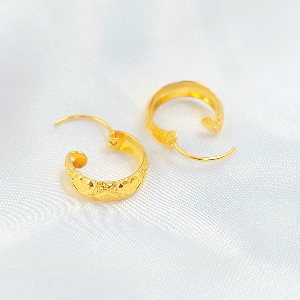 21K حلق ذبلة-مجوهرات الشيخ سعيد-Saeed Jewelry 