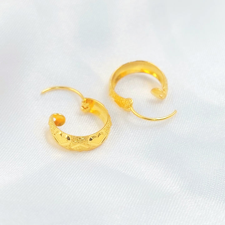 21K حلق ذبلة-مجوهرات الشيخ سعيد-Saeed Jewelry 