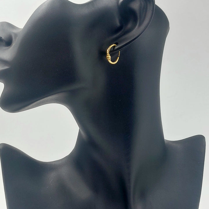 21K حلق ذبلة-مجوهرات الشيخ سعيد-Saeed Jewelry 