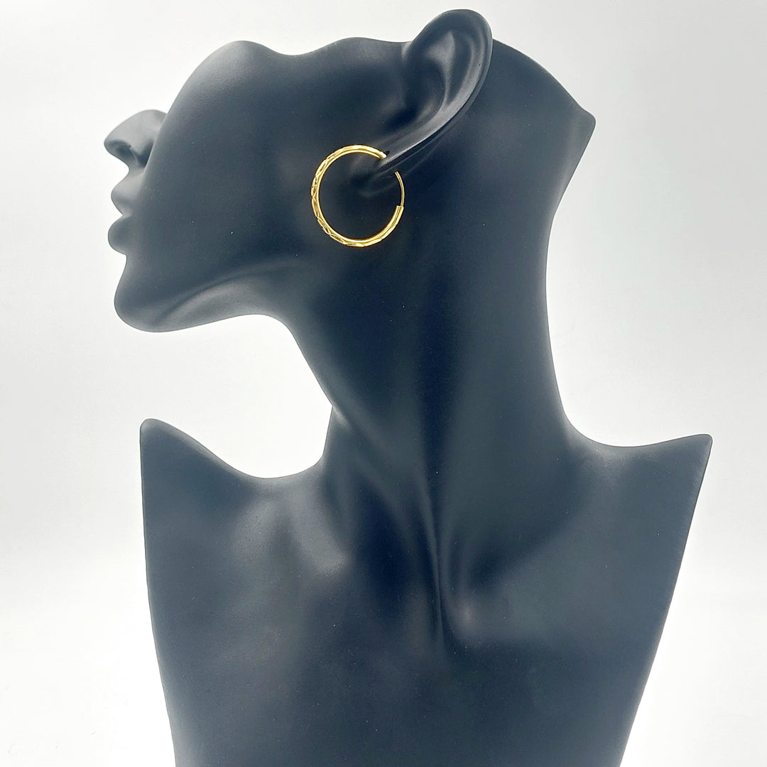 21K حلق ذبلة-مجوهرات الشيخ سعيد-Saeed Jewelry 