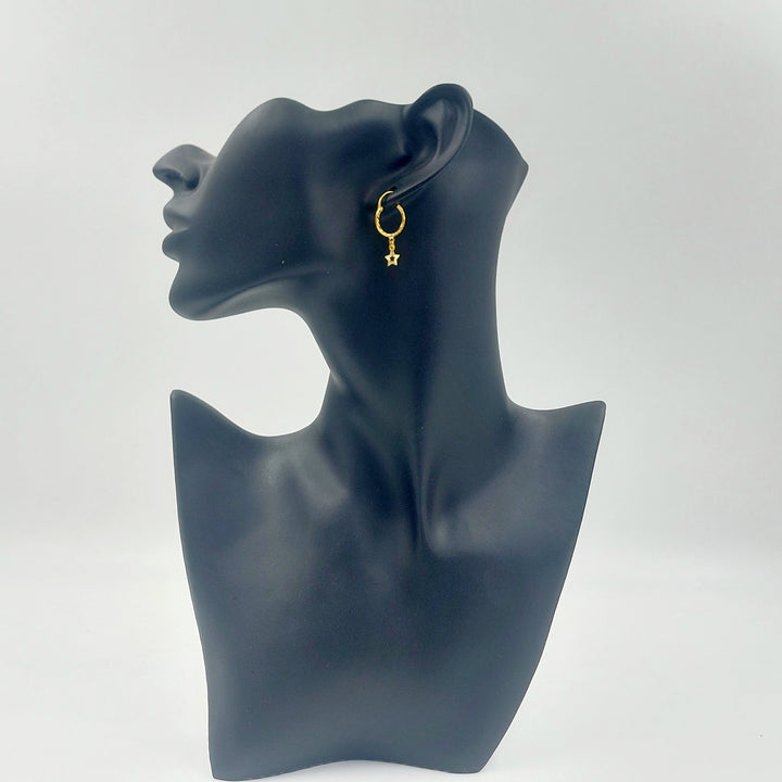 21K حلق ذبلة-مجوهرات الشيخ سعيد-Saeed Jewelry 